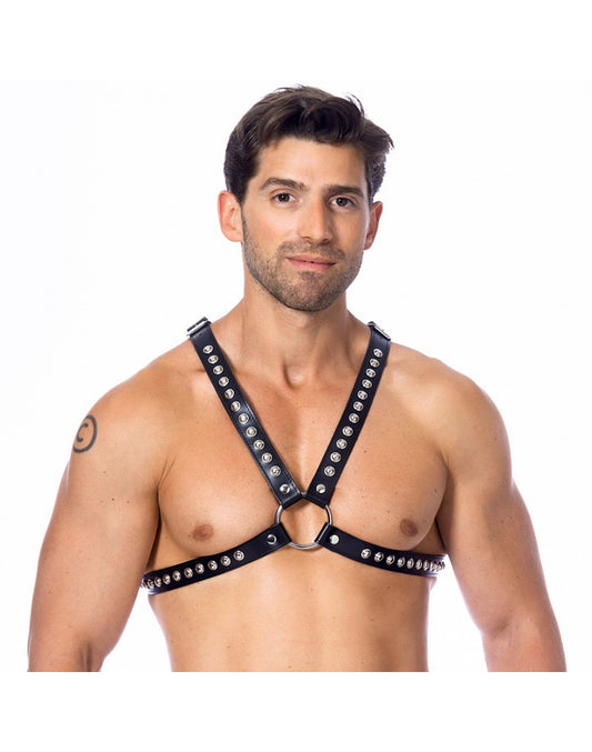 Rimba - Chest Harness Decorated With Studs Rimba - Chest Harness Decorated With Studs - UABDSM