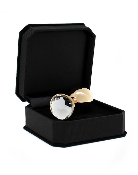 Rimba - GOLD Butt Plug SMALL With Cristal (unisex) - UABDSM