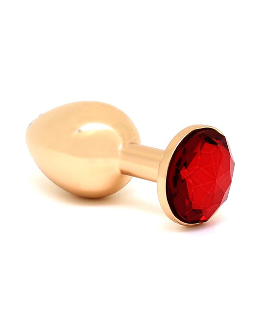 Rimba - GOLD Butt Plug SMALL With Cristal (unisex) Rimba - GOLD Butt Plug SMALL With Cristal (unisex) - UABDSM