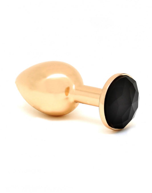 Rimba - GOLD Butt Plug SMALL With Cristal (unisex) Rimba - GOLD Butt Plug SMALL With Cristal (unisex) - UABDSM