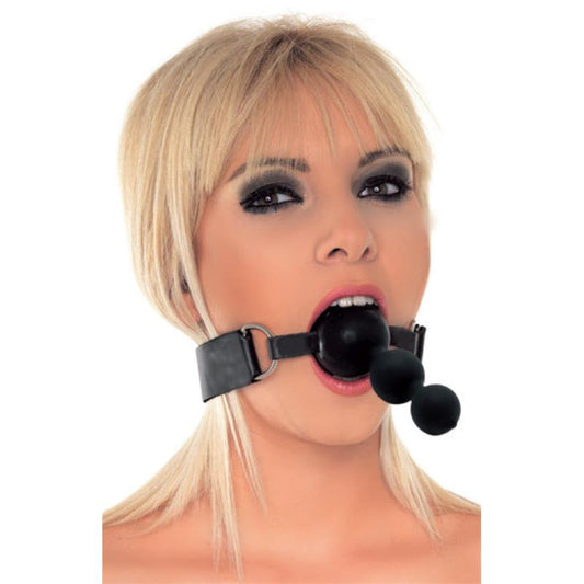 Rimba Latex Play Mouthgag with Triple Balls Rimba Latex Play Mouthgag with Triple Balls - UABDSM