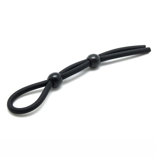 Rimba Latex Play Penis and Ball Strap Black - UABDSM
