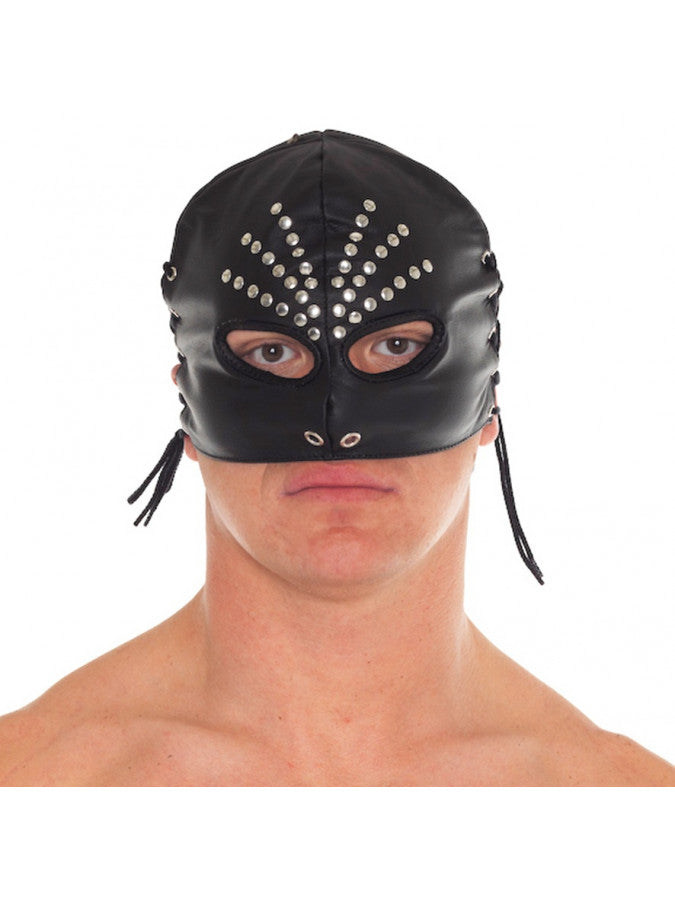 Rimba - Head Mask With Cat Eyes. Decorated With Rivets - UABDSM