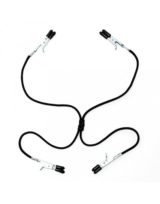 Rimba - Nipple To Labia Clamps With Elastic Rimba - Nipple To Labia Clamps With Elastic - UABDSM