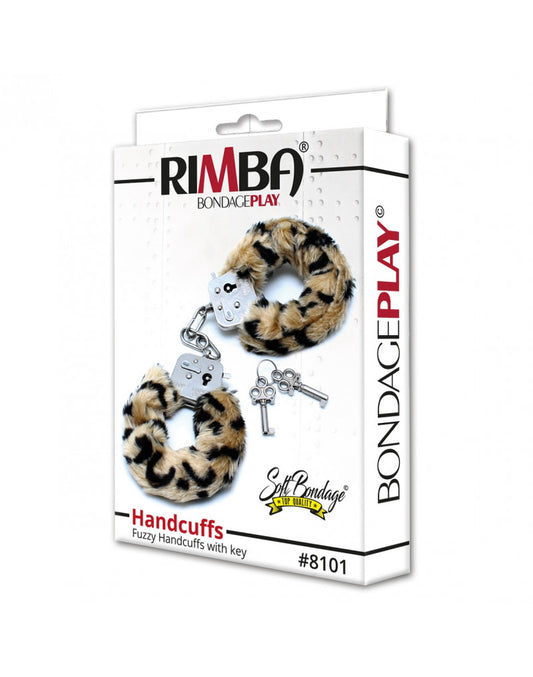 Rimba - Police Handcuffs With Leopard Printed Fur Rimba - Police Handcuffs With Leopard Printed Fur - UABDSM