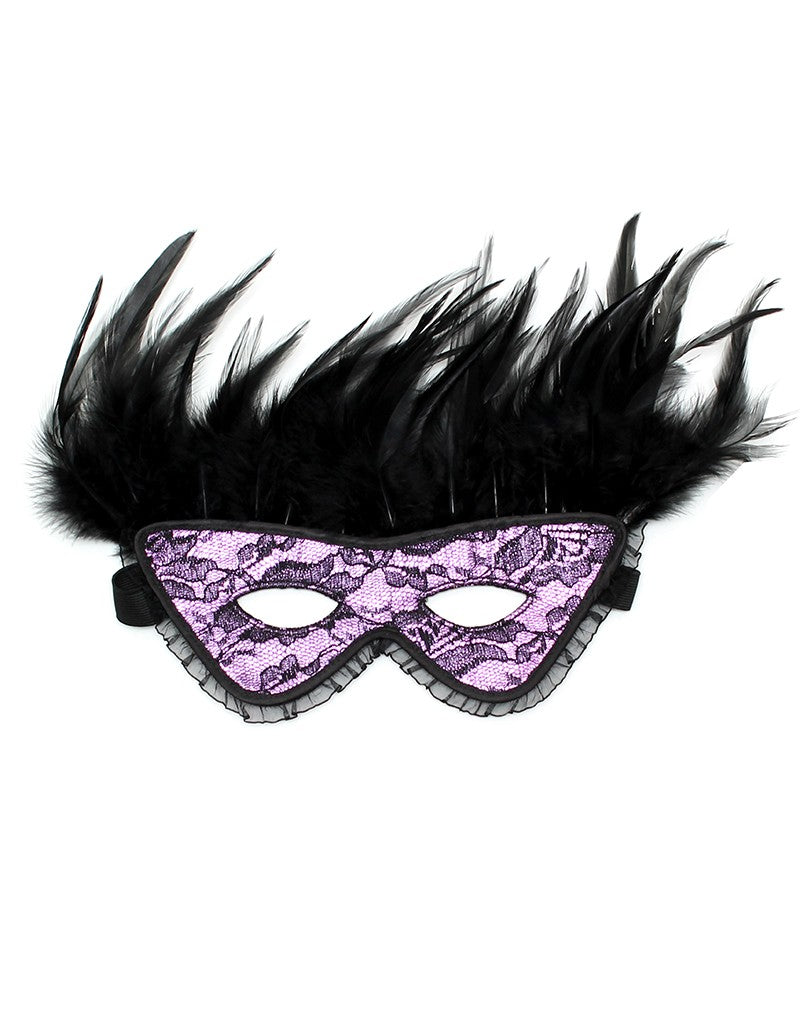 Rimba - Satin Look Feather Mask - UABDSM
