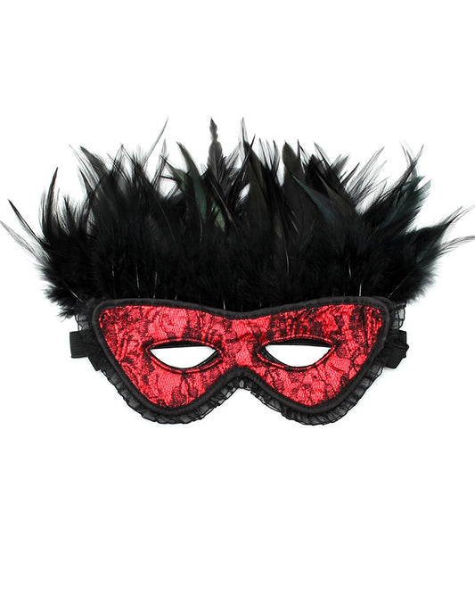 Rimba - Satin Look Feather Mask - UABDSM