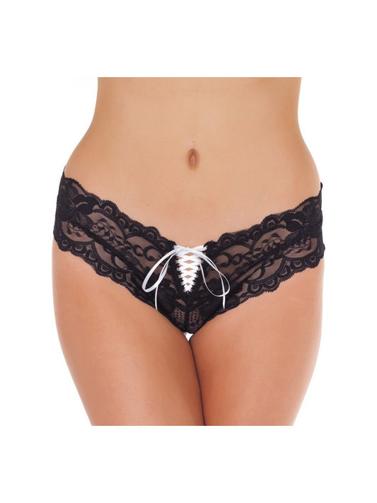 Amorable By Rimba - Brief - One Size - Black / White Amorable By Rimba - Brief - One Size - Black / White - UABDSM