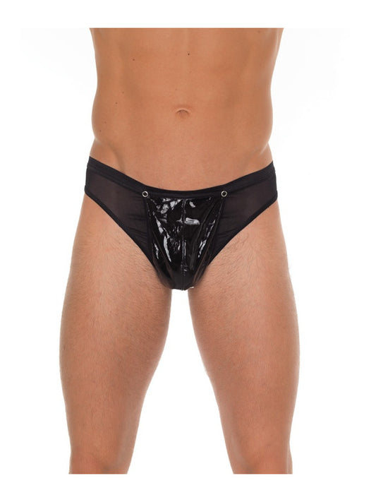 Amorable By Rimba - Transparent Thong With Patent Look - One Size - Black Amorable By Rimba - Transparent Thong With Patent Look - One Size - Black - UABDSM