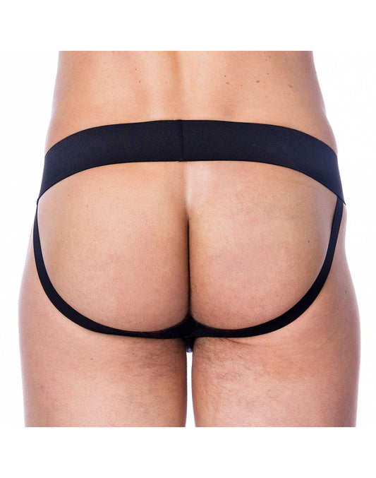 Rimba - Leather Jock StrapBackless String With Wide Elastic - UABDSM