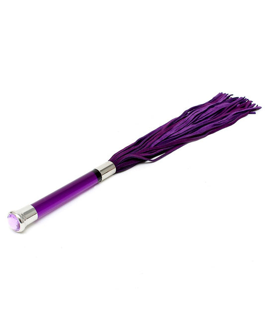 Rimba - Suede Flogger With Glass Handle And Crystal - UABDSM