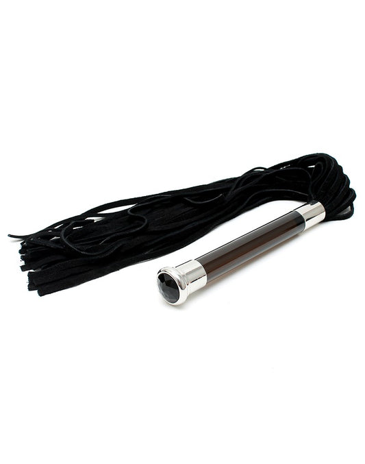 Rimba - Suede Flogger With Glass Handle And Crystal Rimba - Suede Flogger With Glass Handle And Crystal - UABDSM