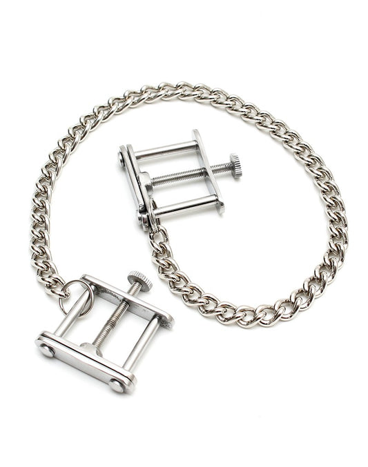 Rimba - Adjustable Nipple Clamps With Chain Rimba - Adjustable Nipple Clamps With Chain - UABDSM