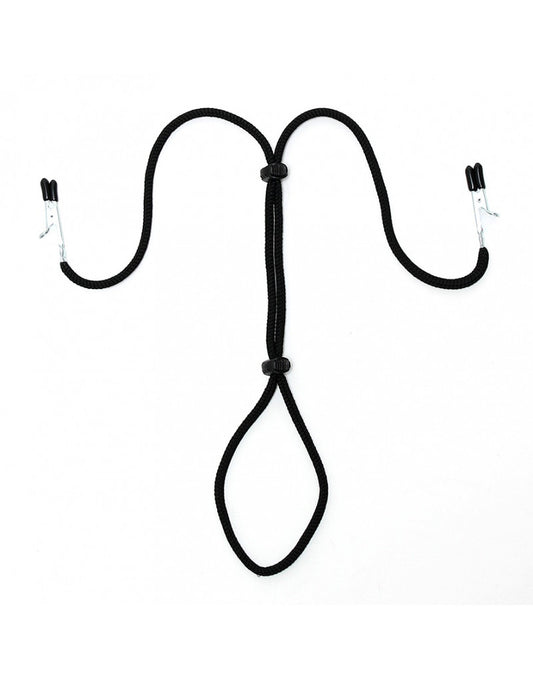 Rimba - Nipple Clamps. With Penis / Testicle Cord Rimba - Nipple Clamps. With Penis / Testicle Cord - UABDSM