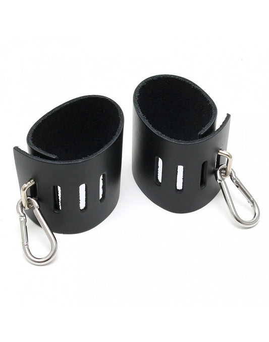 Rimba - Anklecuffs With Bracket And Carabine Hooks. Rimba - Anklecuffs With Bracket And Carabine Hooks. - UABDSM