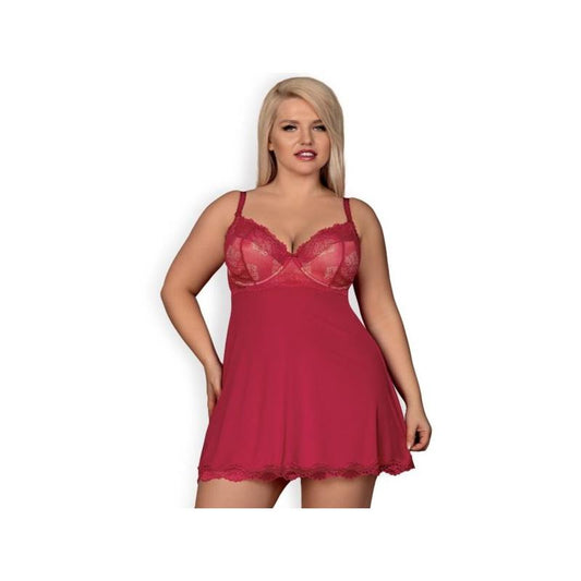 Rosalyne Babydoll and Thong Red - UABDSM