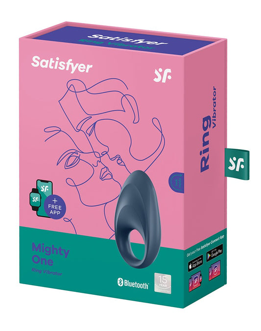 Satisfyer Cock Ring Mighty One / Incl. Bluetooth And App - UABDSM