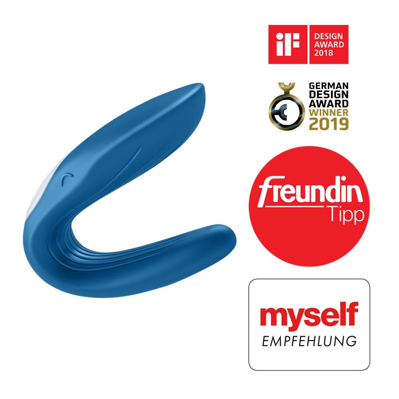 Satisfyer Couple Vibe Partner Double Whale 2020 Version Blue - UABDSM