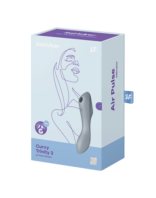 Satisfyer - Curvy Trinity 3 - 3-in-1 Vibrator - Grey - UABDSM