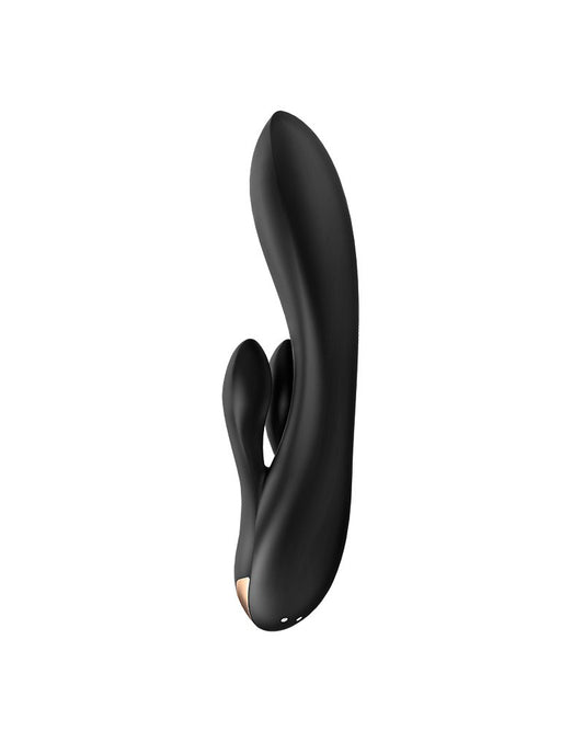 Satisfyer - Double Flex - Rabbit Vibrator - Black Satisfyer - Double Flex - Rabbit Vibrator - Black - UABDSM