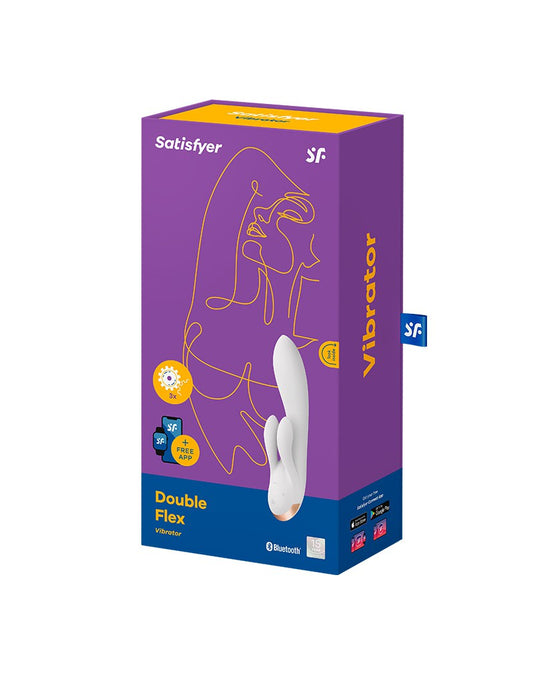 Satisfyer - Double Flex - Rabbit Vibrator - White - UABDSM
