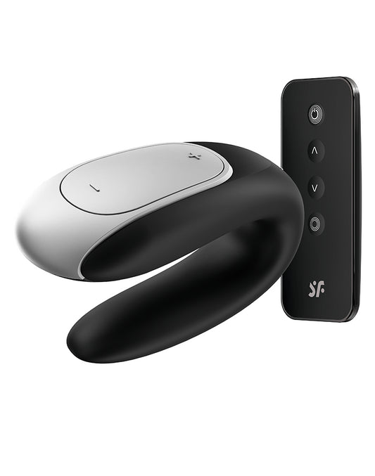 Satisfyer - Double Fun - Luxe Couple Vibrator - Black Satisfyer - Double Fun - Luxe Couple Vibrator - Black - UABDSM