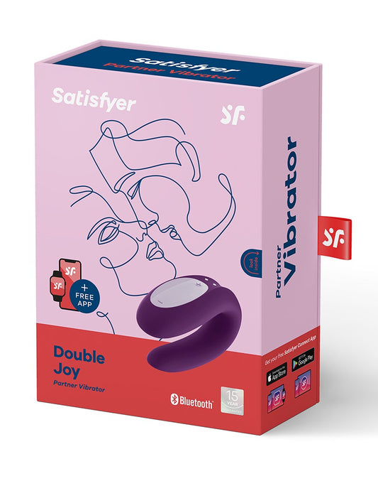 Satisfyer Double Joy Purple / Incl. Bluetooth And App - UABDSM