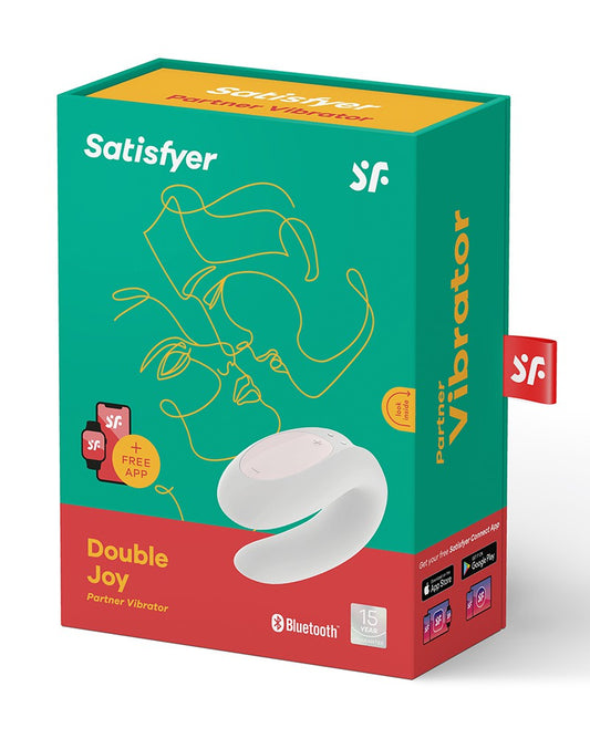 Satisfyer Double Joy White / Incl. Bluetooth And App - UABDSM