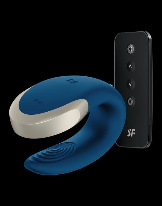 Satisfyer - Double Love - Luxury Couple Vibrator - Blue Satisfyer - Double Love - Luxury Couple Vibrator - Blue - UABDSM