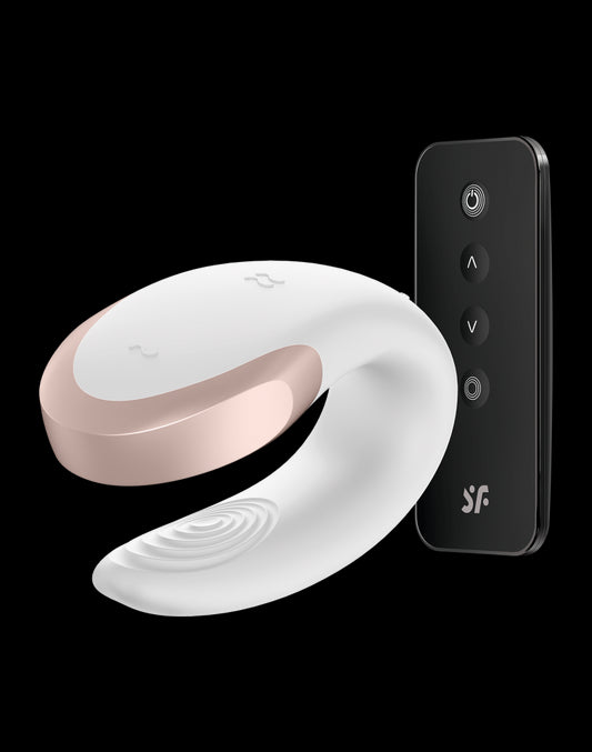 Satisfyer - Double Love - Luxury Couple Vibrator - White Satisfyer - Double Love - Luxury Couple Vibrator - White - UABDSM