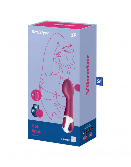 Satisfyer - Hot Spot - Heating G-Spot Vibrator - Berry - UABDSM