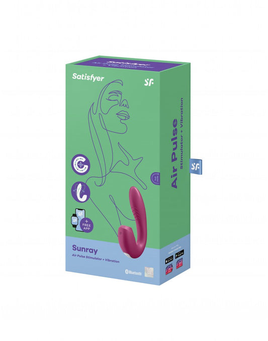 Satisfyer - Sunray - Air Pulse + G-Spot Vibrator - Berry - UABDSM