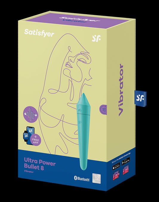Satisfyer - Ultra Power Bullet 8 - Bullet Vibrator - Blue - UABDSM