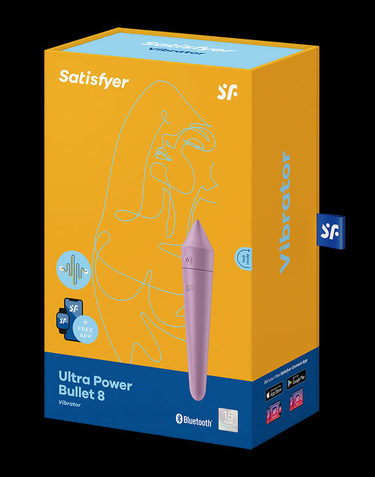 Satisfyer - Ultra Power Bullet 8 - Bullet Vibrator - Purple - UABDSM