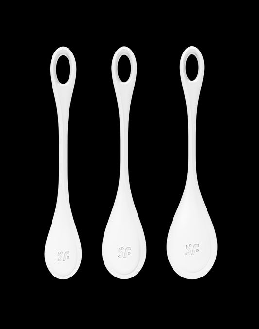 Satisfyer - Yoni Power 1 - Kegel Balls Set - White Satisfyer - Yoni Power 1 - Kegel Balls Set - White - UABDSM