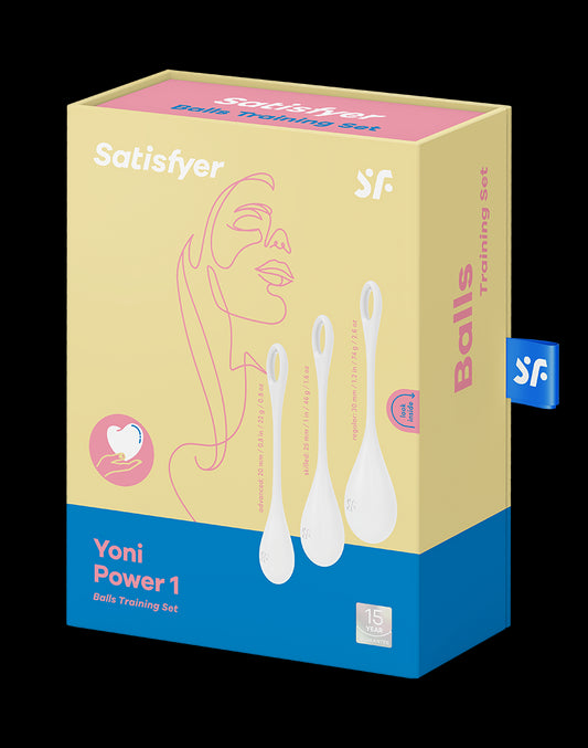 Satisfyer - Yoni Power 1 - Kegel Balls Set - White - UABDSM