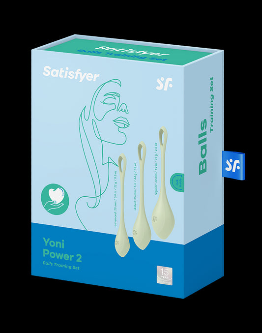 Satisfyer - Yoni Power 2 - Kegel Balls Set - Green - UABDSM