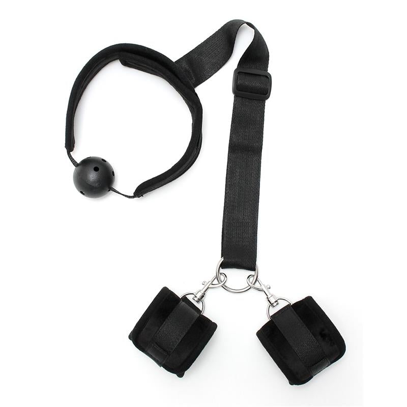 Set Mouthgag with Cuffs Black - UABDSM