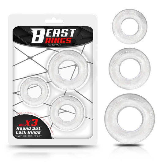 Set of 3 Cock Rings Flexible Clear Set of 3 Cock Rings Flexible Clear - UABDSM