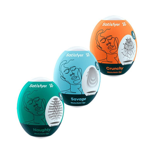 Set of 3 Masturbator Egg Naughty Savage and Crunch Set of 3 Masturbator Egg Naughty Savage and Crunch - UABDSM