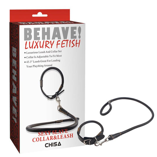Sexy Slave Collar and Leash Black - UABDSM