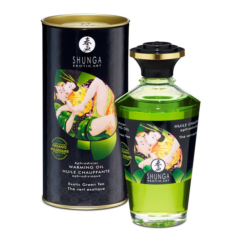 Shunga Aphrodisiac Massage Oil Green Te Aroma - UABDSM
