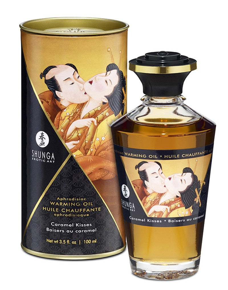 Shunga - Aphrodisiac Warming Oil - Caramel Kisses 100 Ml. - UABDSM