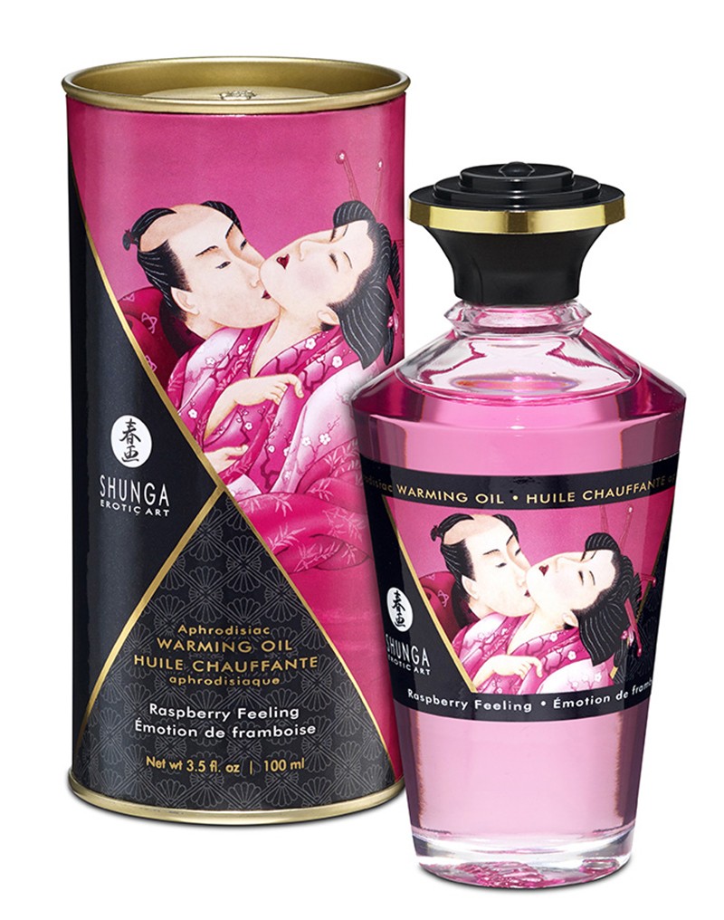Shunga - Aphrodisiac Warming Oil - Raspberry 100 Ml. - UABDSM