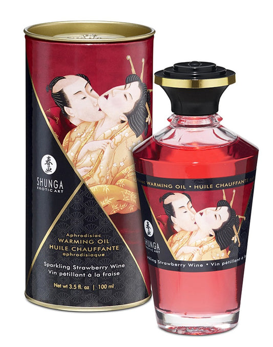 Shunga - Aphrodisiac Warming Oil - Strawberry 100 Ml. Shunga - Aphrodisiac Warming Oil - Strawberry 100 Ml. - UABDSM