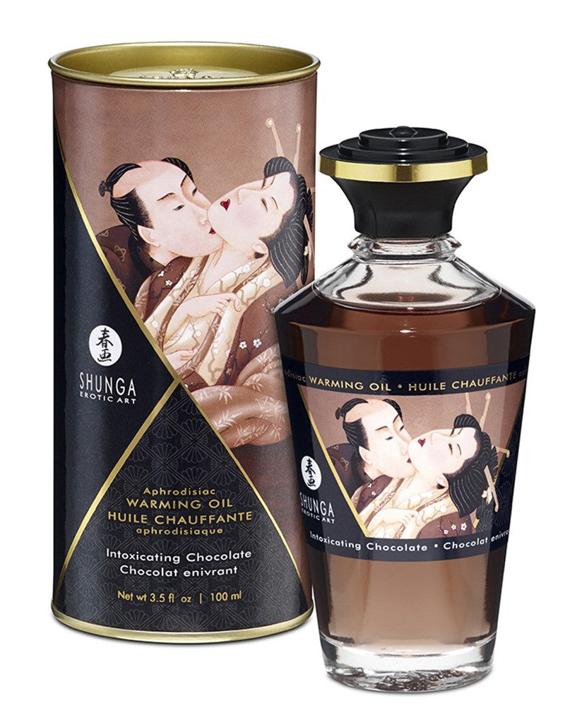Shunga - Aphrodisiac Warming Oil - Chocolate 100 Ml. - UABDSM