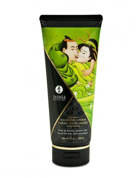 Shunga - Kissable Massage Cream Pear & Exotic Green Tea 200ml. Shunga - Kissable Massage Cream Pear & Exotic Green Tea 200ml. - UABDSM