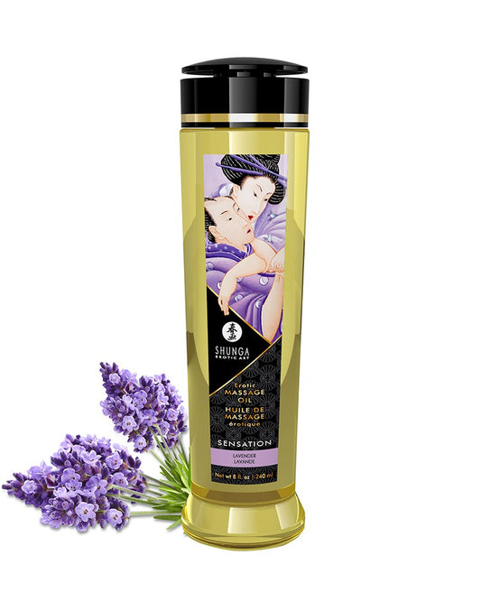Shunga - Massage Oil - Sensation Lavender - 240 Ml Shunga - Massage Oil - Sensation Lavender - 240 Ml - UABDSM