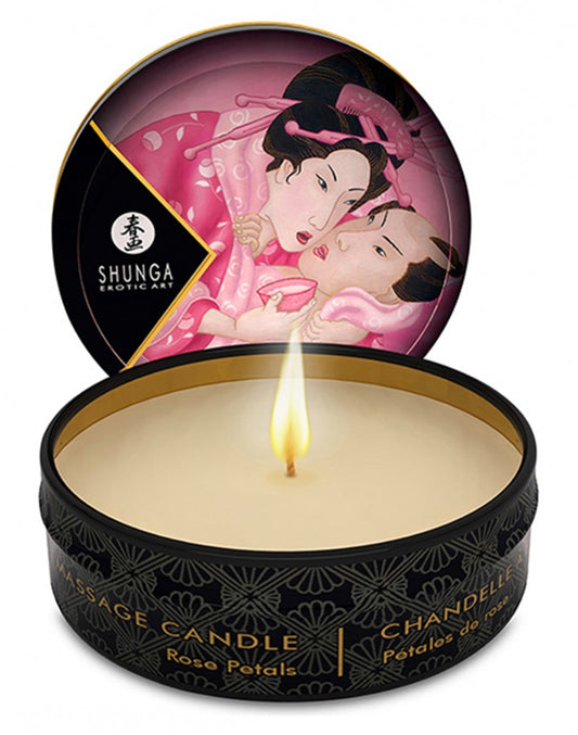 Shunga - Mini Massage Candle - Rose Petals 30 Ml. Shunga - Mini Massage Candle - Rose Petals 30 Ml. - UABDSM