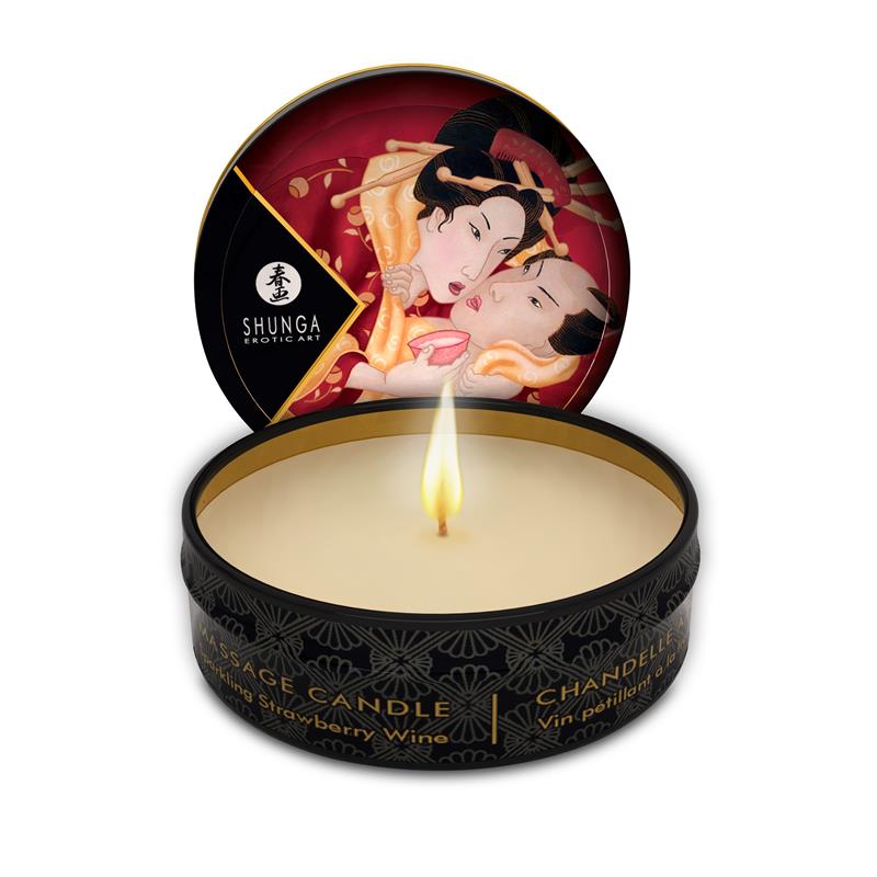 Shunga Mini Candle Massage Strawberry Wine - UABDSM